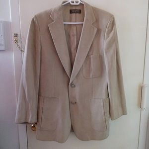 DONATED Vintage Lanvin Paris Tan Suede Jacket Mens